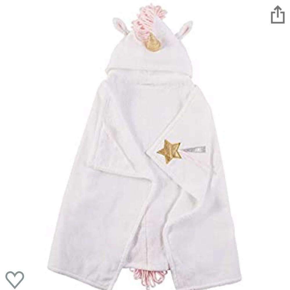 NWT Mud Pie Unicorn Hooded Towel